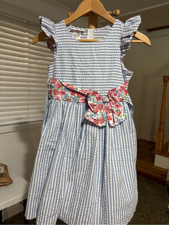 Bonnie Jean Other - Bonnie Jean Stripe Floral Band Dress Size 10